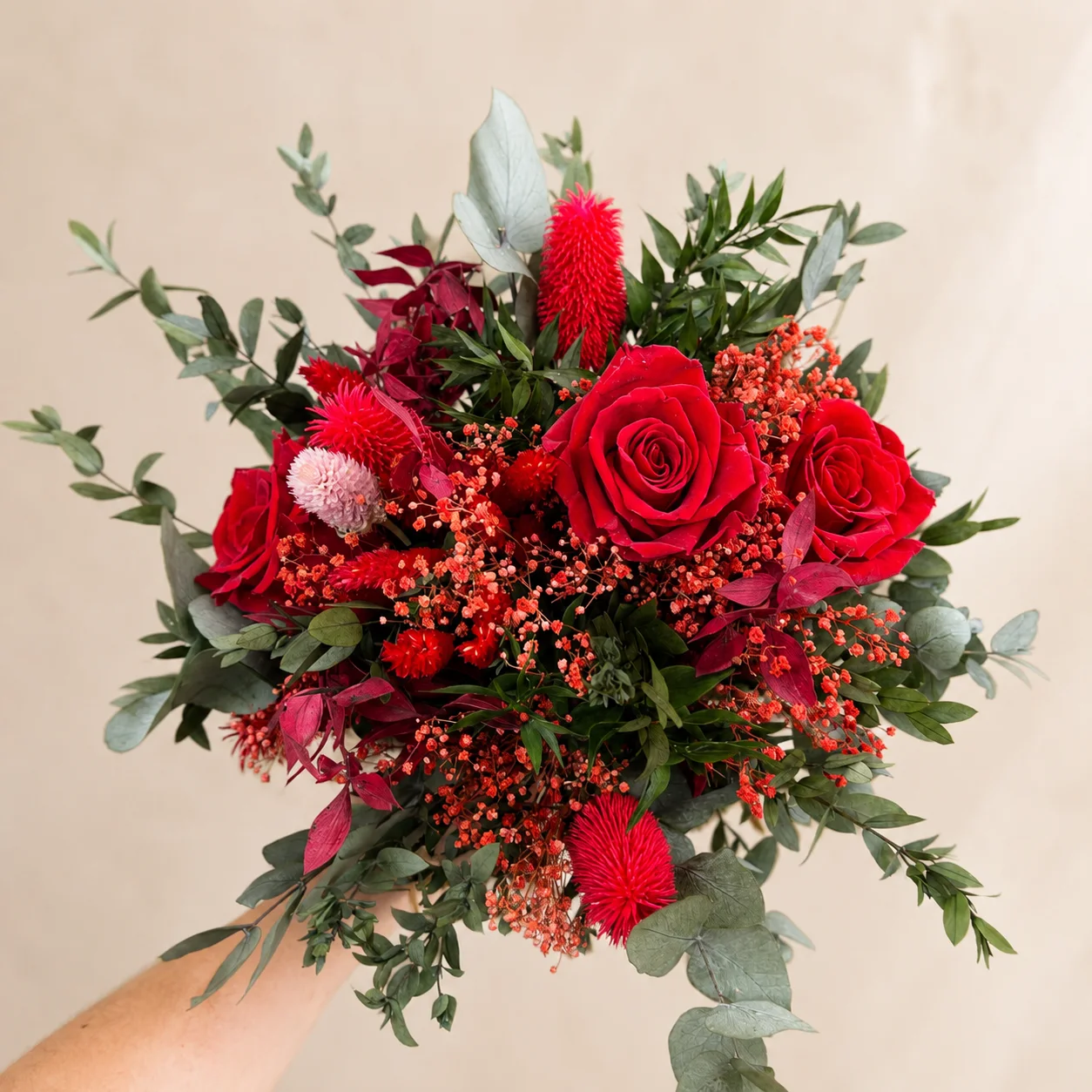 Bouquet de Mariée Carmen Rouge Passion & Roses Stabilisées
