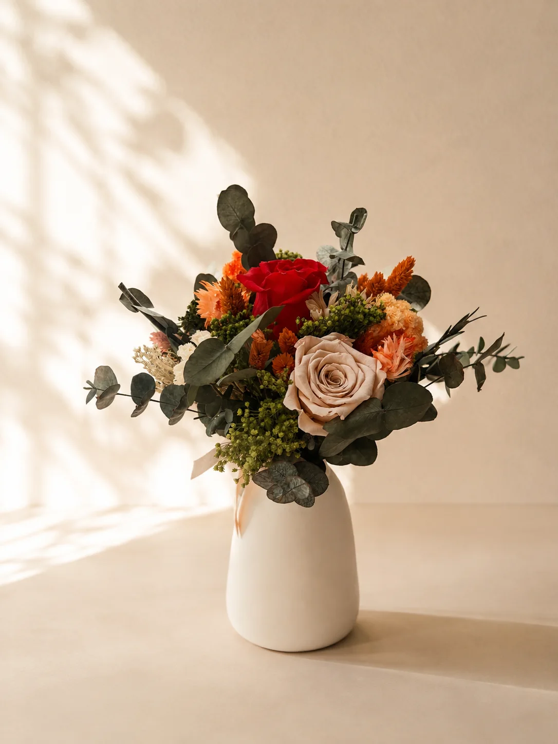 Ensemble bouquet Clémence et vase Barga